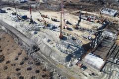 Immersion of prefabricated reinforced piles. Site: A transshipment terminal with the shipment of grain and oil crops to the river transport TOV (limited liability company) JV NIBULON. Ternivka village. Zaporizhia region Customer: TOV (limited liability company) JV NIBULON.