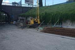 Installation of auger piles. Site: Retaining wall of DGES- 2. Customer: Ukrhydroenergo.