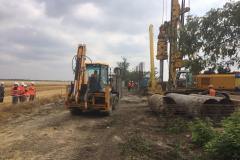 Installation of auger piles ⌀ 1020 mm. Site: A 500 MW wind power station in the Priazovsk and Melitopol region, stage 1. Client: TOV (limited liability company) EuroCape Ukraine I.