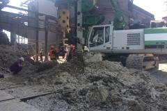 Installation of auger piles of ⌀ 1020 mm. Site: Gas cleaning sinter machine 1-6. Customer: PAT (public joint-stock company) Zaporizhstal.