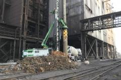Installation of auger piles ⌀ 1020мм. Stage 2 Site: Gas cleaning sinter machine 1-6. Customer: PAT (public joint-stock company) Zaporizhstal.