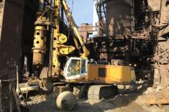 Installation of tangential piles. Site: four pillar  press. Blast Furnace-3. Customer: PAT (public joint-stock company) Zaporizhstal.