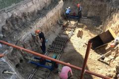 Levelling of residential buildings in Zaporizhia. Lakhtynska Street. Site: Residential building. 15 Lakhtynska Street, entrance 1.2. Customer: public utility company Capital Construction Department of Zaporizhia City Council.