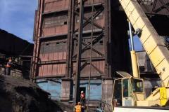Immersion of Larssen-V sheet pile. Site: Sinter workshop-2. Reconstruction of buildings and structures of the A/M6complex. Building site No.1. Customer: PAT (public joint-stock company) ArcelorMittal Kryvyi Rih.