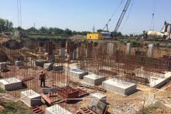 Installation monolithic grillages. Site: Construction of the main ventilation unit of the “Ekspluatatsiina” mine. Dniprorudne. Zaporizhia region Customer: Zaporizhia Iron Ore Plant.