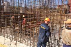 Reinforcement work. Site: Construction of the main ventilation unit of the “Ekspluatatsiina” mine. Dniprorudne. Zaporizhia region Customer: Zaporizhia Iron Ore Plant.