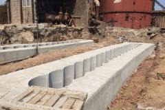 Fore shaft for installation of auger piles ⌀ 800 mm. Site: Construction of the main ventilation unit of the “Ekspluatatsiina” mine. Dniprorudne. Zaporizhia region Customer: Zaporizhia Iron Ore Plant.