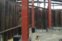Larssen-V retaining wall. Site: Sinter workshop-2. Reconstruction of buildings and structures of the complex A / M6. Building site No.2. Customer: PAT (public joint-stock company) ArcelorMittal Kryvyi Rih.