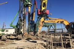 Installation of auger piles ⌀ 600 mm. Site: Loading dock. Reconstruction of the transshipment complex of general and bulk cargoes on the basis of berths No.No.1,2 GP "Mykolaiv Sea Commercial Port". Customer: TOV (limited liability company) Ukrainsky Budivnyk.